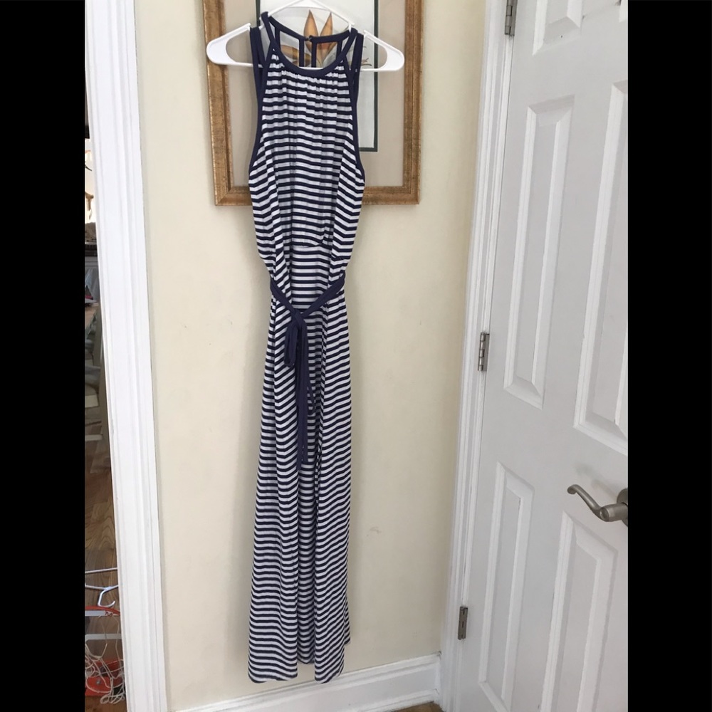 Bebe summer blue and white dress size small